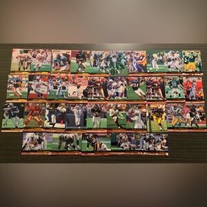 Assorted Football Trading Cards Set